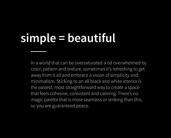 Simple = beautiful