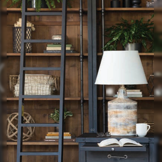 rustic bookshelf ladder