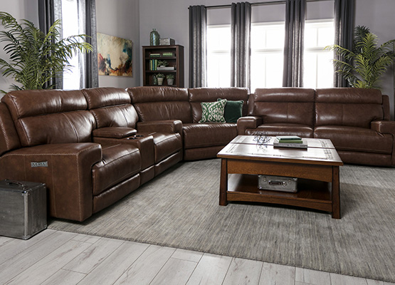 casual reclining sectional