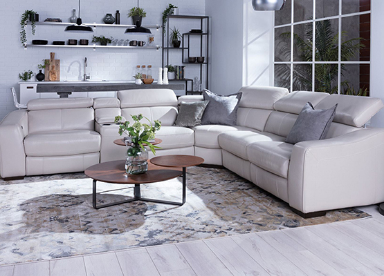 grey reclining sectional