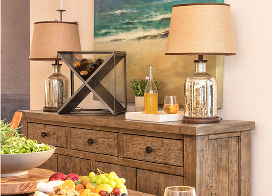 decorate a dining buffet server