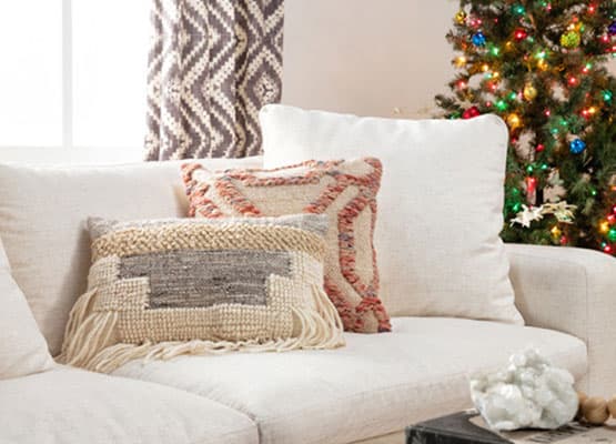 Boho Christmas decor pillows