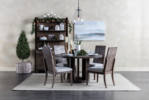 rustic dining christmas small dining table