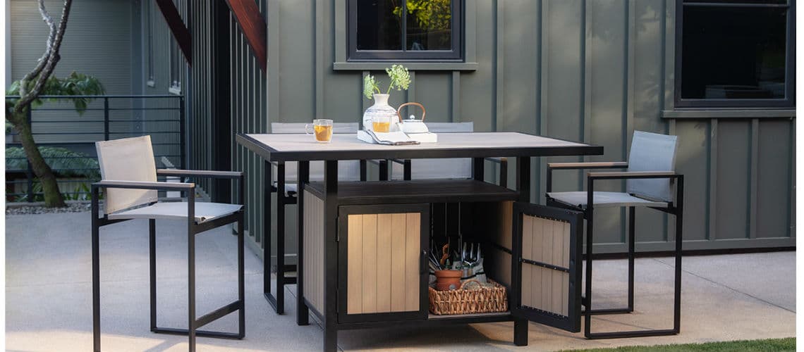outdoor storage table