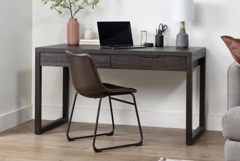 simple black desk