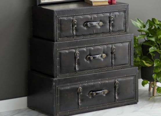 leather hope chest