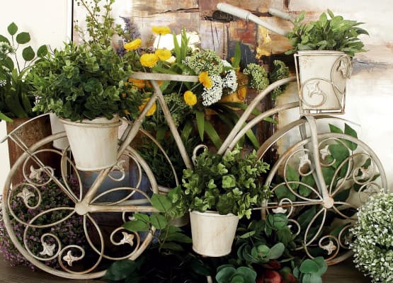 bicycle fall container garden