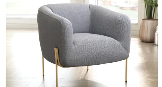 curved furniture trend grey chair 2023