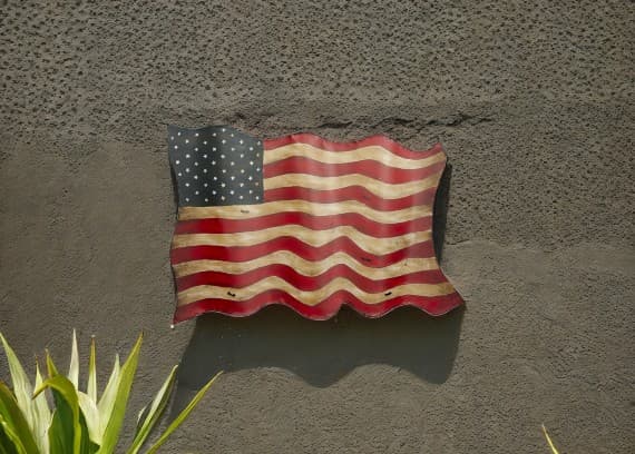 outdoor wall decor metal flag
