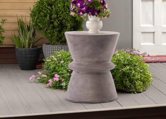 easter front porch stool grey with flowers