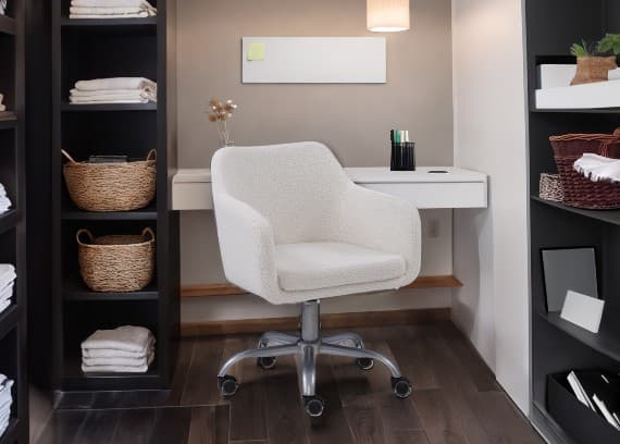 cloffice chair and clothing storage