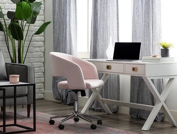 Modern Office Design with Adams White Desk