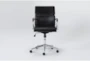 Moby Black Faux Leather Low Back Rolling Office Desk Chair - Signature