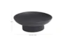 16" Matte Black Ceramic Round Footed Bowl - Detail