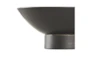 16" Matte Black Ceramic Round Footed Bowl - Detail