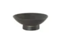 16" Matte Black Ceramic Round Footed Bowl - Material