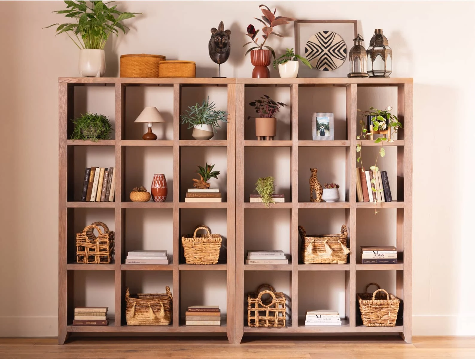 Bookcase with planters