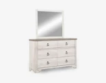 White Dressers + Chests with Mirror