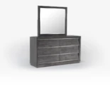 Grey Dressers + Chests with Mirror