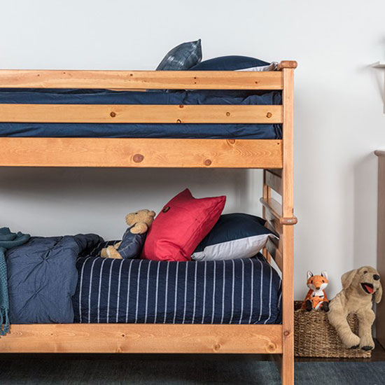 kids bunk bed with toys