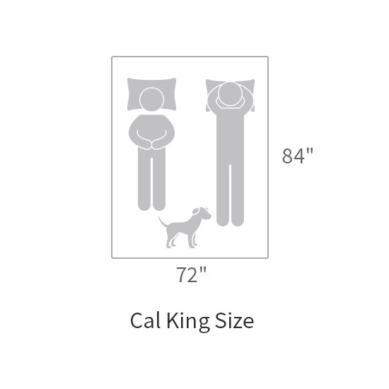 cal king mattress size guide illustration