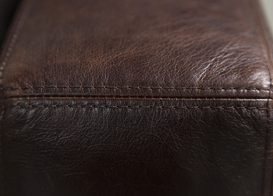 dark brown leather
