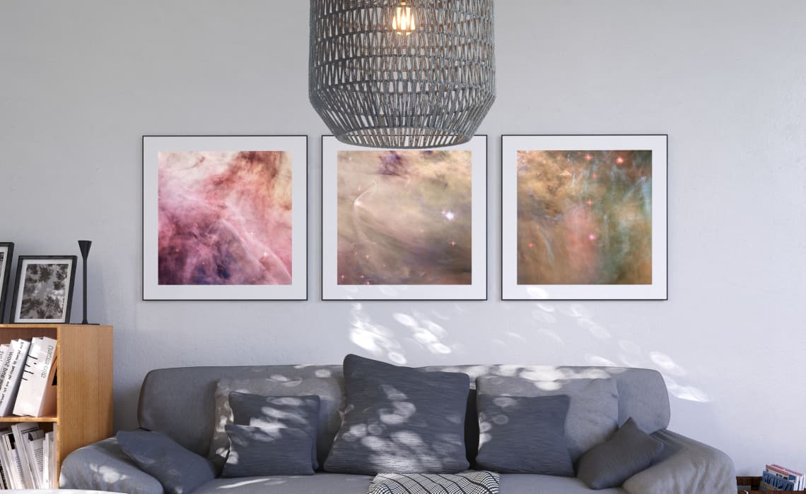 mod wall art idea for living room