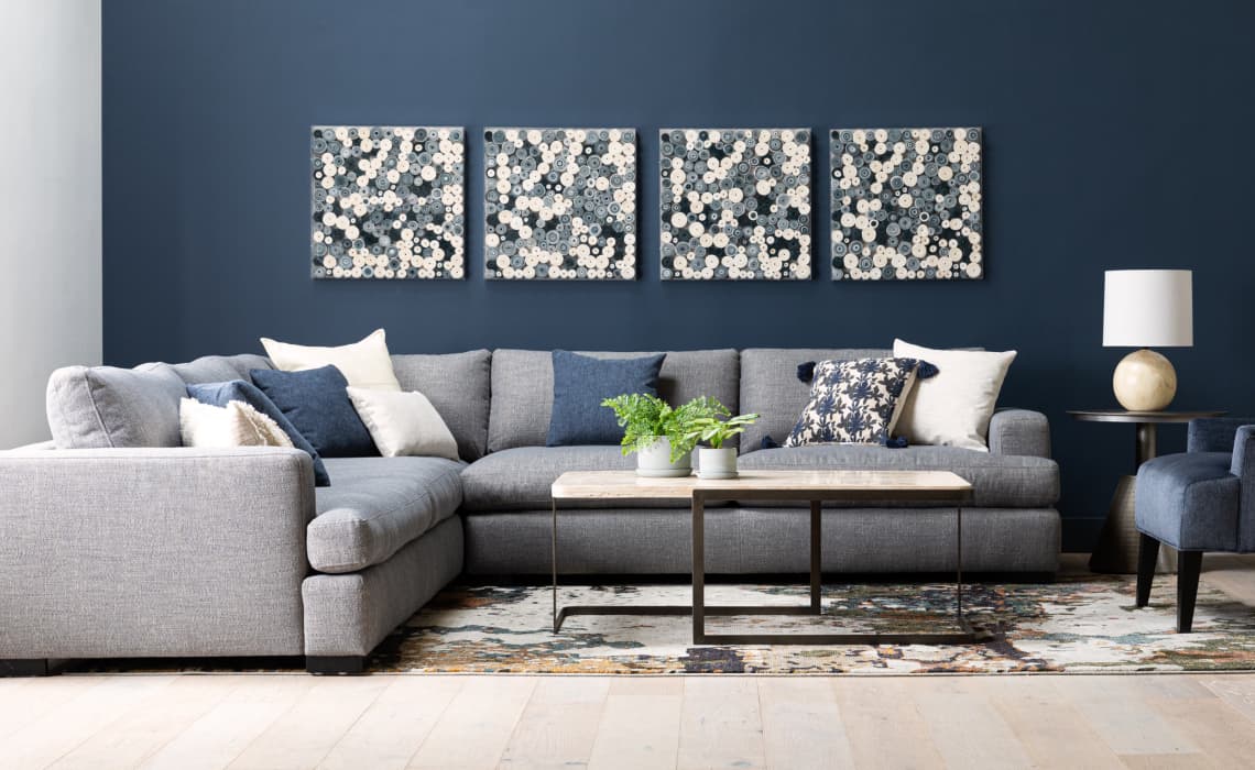 row of wall art ideas for living room