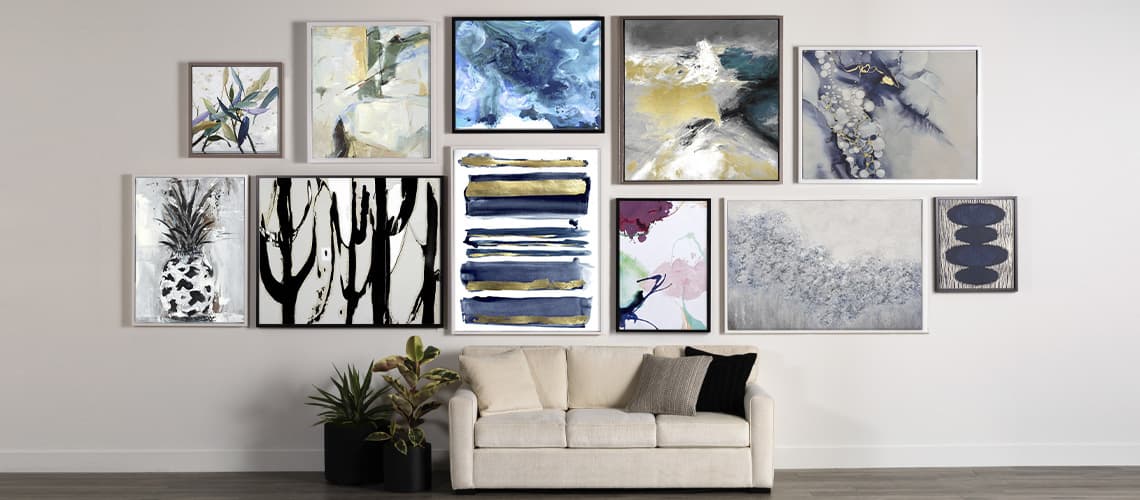 how to hang wall art grid