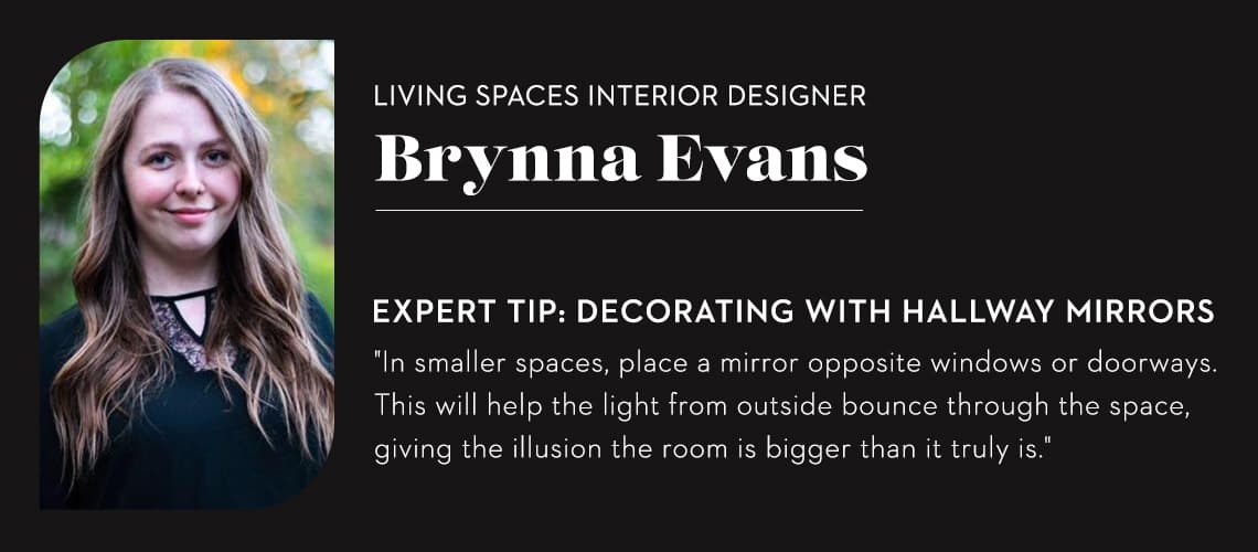 hallway mirror designer graphic  quote