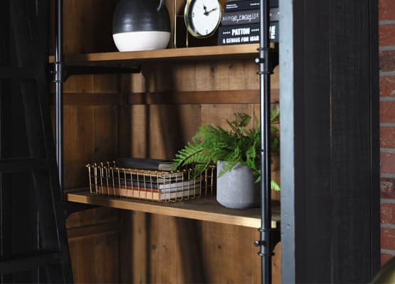 home office industrial bookcase