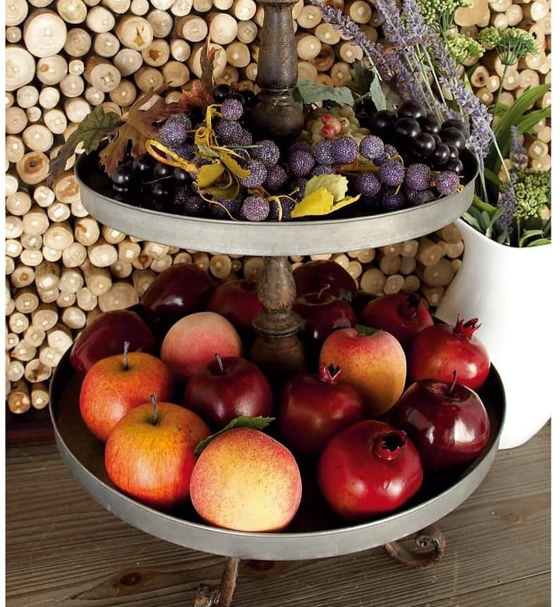fall tiered tray apples
