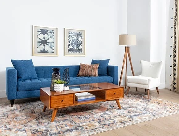 Modern Living Room with Tate II Estate Sofa