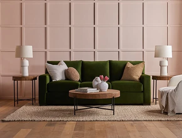 Modern Living Room With Mercer Foam IV 93" Sofa