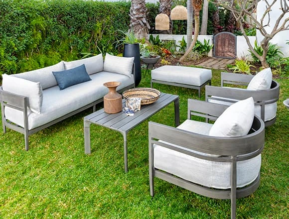 Modern Patio & Backyard with Provence 89" Outdoor Sofa