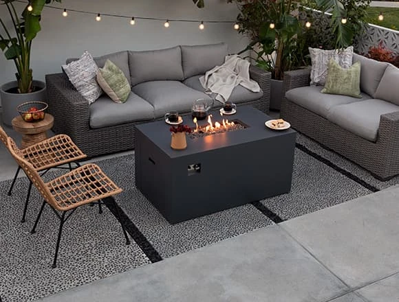 Modern Patio & Backyard With Sanibel Outdoor Deep Seat 97" Sofa