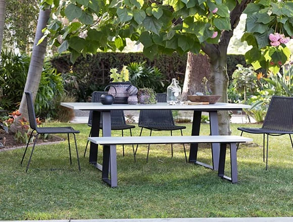 Modern Patio & Backyard With Ace Outdoor 6 Piece Dining Set