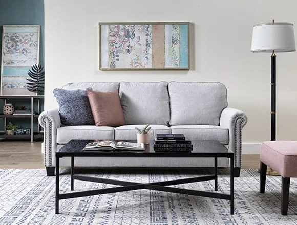 Traditional Small Apartment Living Room with Briella Sofa