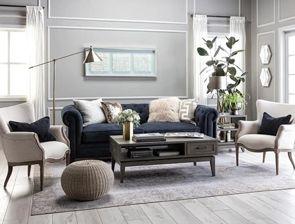 Glam Living Room with Patterson III Sofa