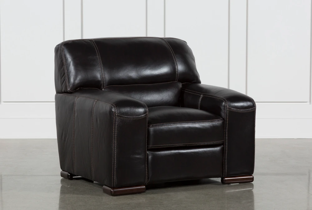 Grandin Blackberry Leather Arm Chair