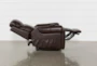 Carl Chocolate Leather Power Lift Recliner with Power Headrest - Detail