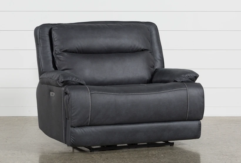 Garland Charcoal Power Oversized Recliner with Power Headrest & USB - 360