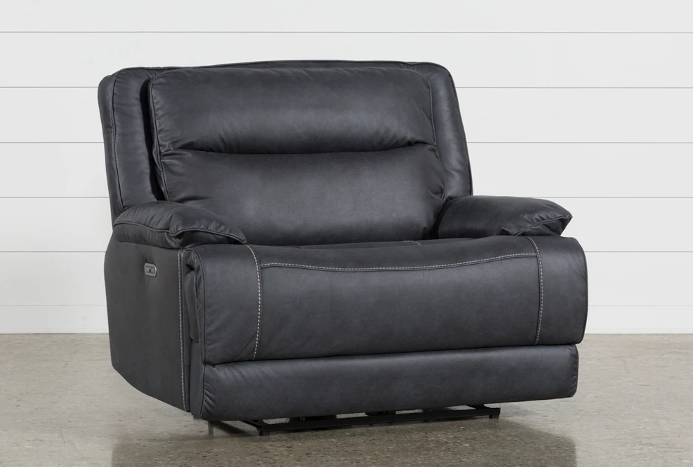 Garland Charcoal Power Oversized Recliner with Power Headrest & USB