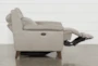 Moana Taupe Leather Power Reclining Chair with USB - Recline