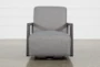 Kathleen Dark Grey Swivel Glider Arm Chair - Front