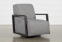 Kathleen Dark Grey Swivel Glider Arm Chair - Signature