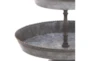 Grey 22 Inch Metal Galvanized Tier Tray - Detail