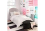 31" Celeste Modern Black Velvet Oval Bedroom Storage Bench - Room