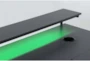 Sync Gaming L-Shaped Desk With Rgb Led Lights + USB + Power Outlet + 1 Shelf - Detail