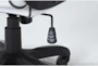 Theory White Rolling Office Gaming Desk Chair With Black Trim - Detail